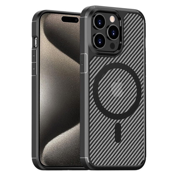 Techsuit CarbonFuse MagSafe suojakuori - iPhone 15 Pro Max
