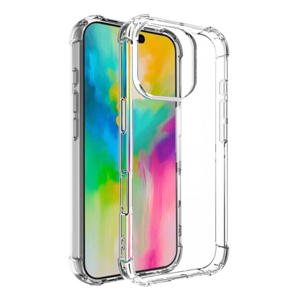 Iskunkestävä läpinäkyvä suojakuori, iPhone 16 Pro Max